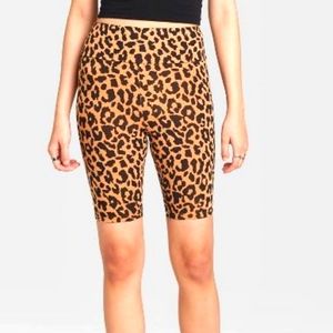 WILD FABLE LEOPARD PRINT BIKE SHORTS- NWT